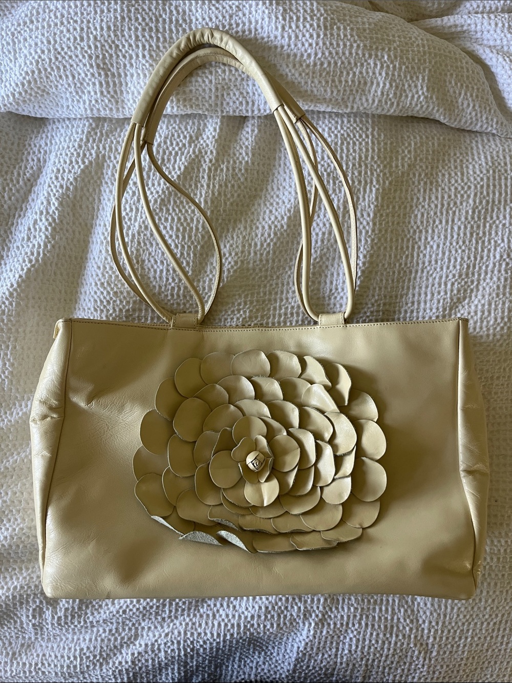 Italian butter yellow tote